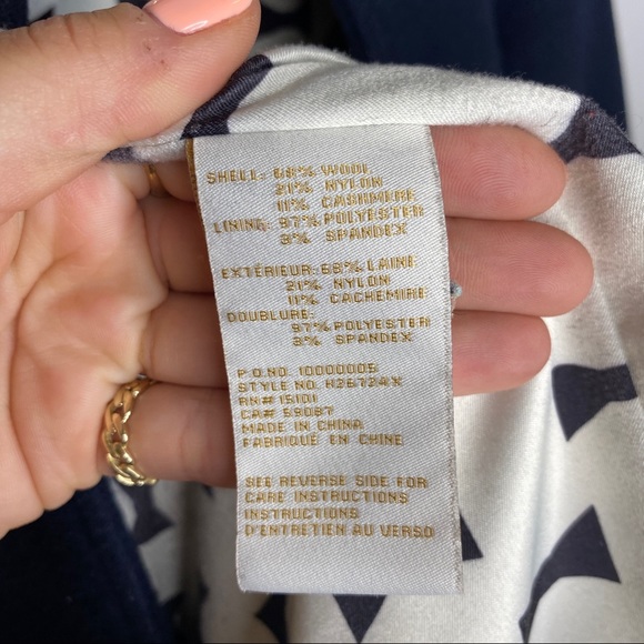 Kate Spade Navy Wool Blend Coat w/ Bow Pockets S - Picture 7 of 12